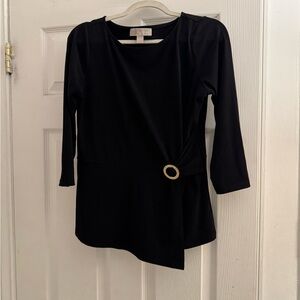 MICHAEL Michael Kors Black Top with Gold Accent
